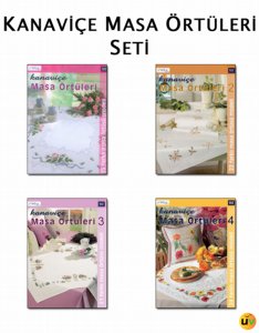Kanaviçe Masa Örtüleri - 4 Kitap Set