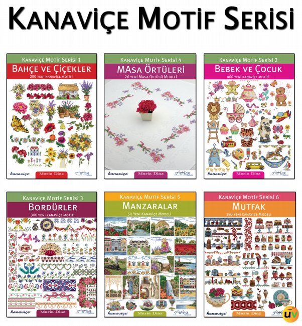 Kanaviçe Motif Serisi - 6 Kitaplık Set